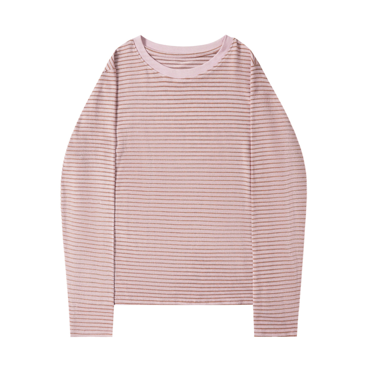 Striped Long Sleeve Round Neck T-shirt