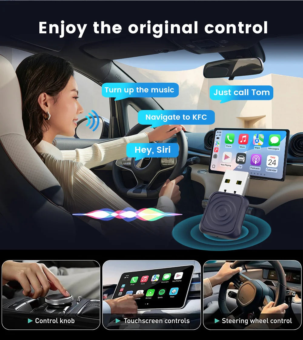2 in 1 CarlinKit 5.0 Ultra Wireless CarPlay Android Auto Adapter 2026 New 5G Wifi Wireless Box for Car with Wired CarPlay IOS26