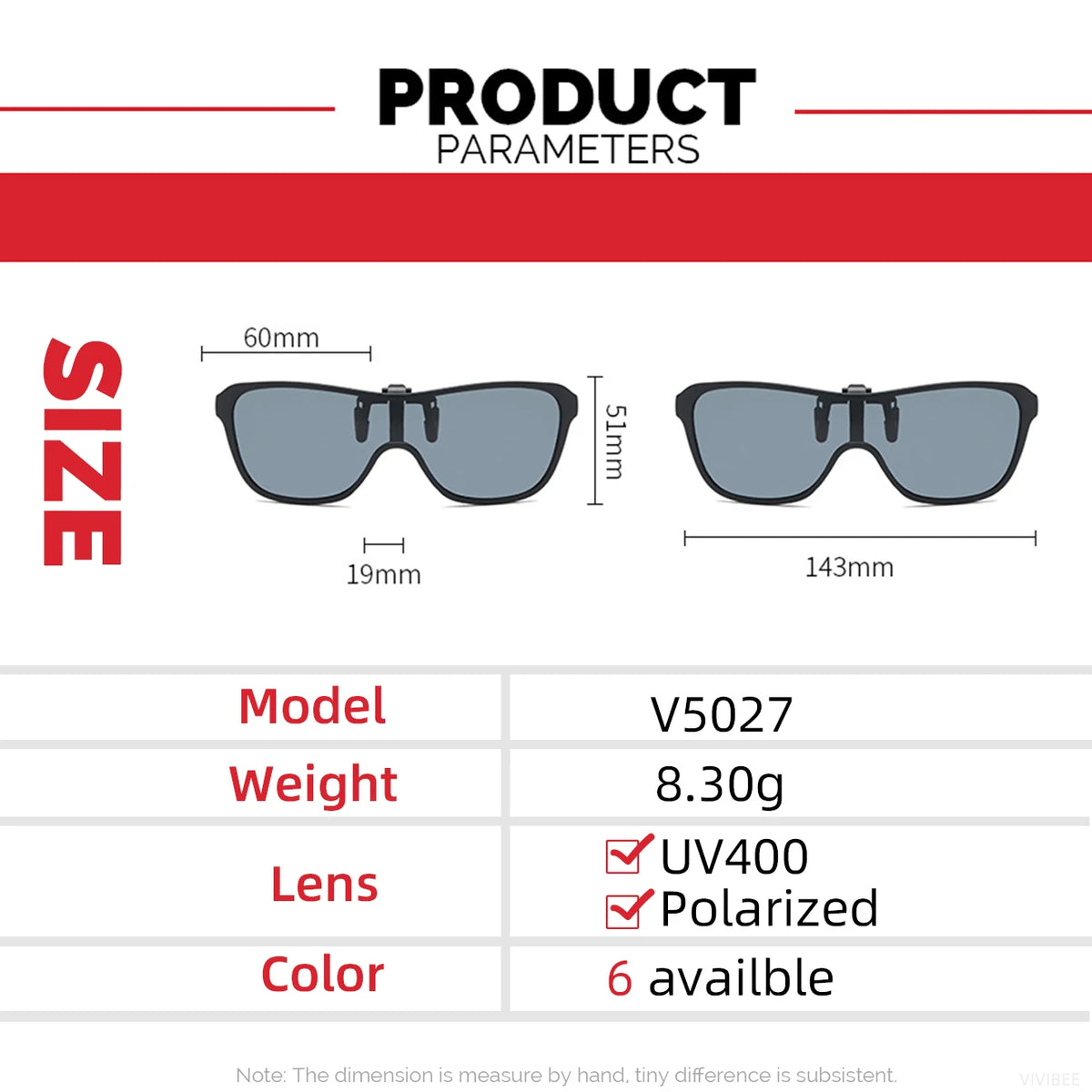 2026 Trending Clip On Sunglasses Large Frame Men Polarized Flip Up Sun Glasses Driving Adapt  Mirror Blue Red Polarising Lens
