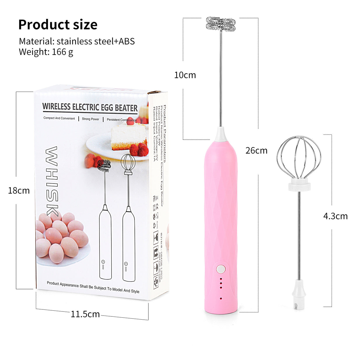 Carefully Selected Cross-Border Dual-Stick Milk Frother, Coffee Cream Mixer, Household Wireless Egg Beater, Baking Milk Frother