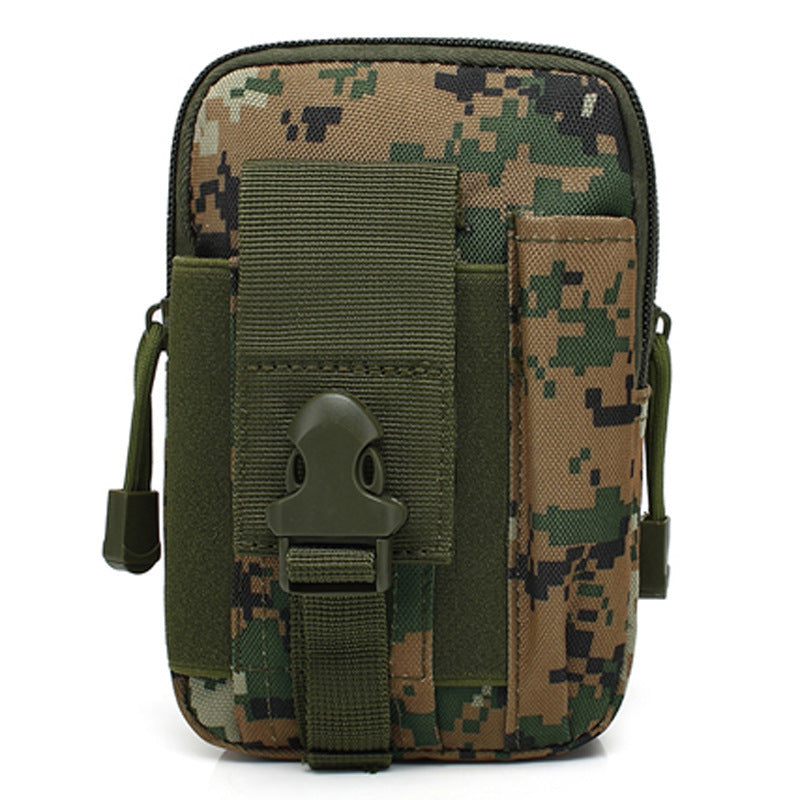 Tactical Camouflage Waist Bag Outdoor Multi-Functional Sports Running Bag Men's Waterproof Mobile Phone Bag Camping Cycling Waist Bag