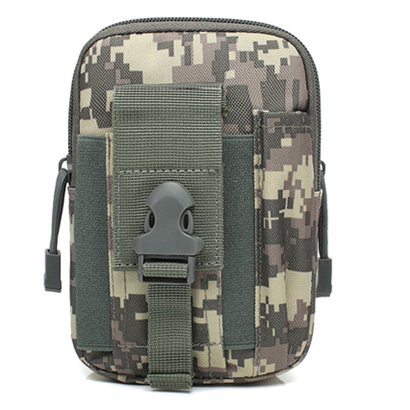 Tactical Camouflage Waist Bag Outdoor Multi-Functional Sports Running Bag Men's Waterproof Mobile Phone Bag Camping Cycling Waist Bag