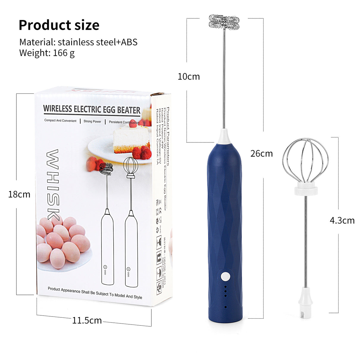 Carefully Selected Cross-Border Dual-Stick Milk Frother, Coffee Cream Mixer, Household Wireless Egg Beater, Baking Milk Frother
