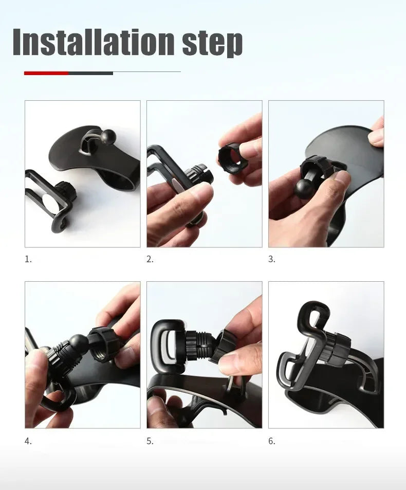 360 Rotatable Car Phone Holder Universal Dashboard Mount Grip Auto Bracket Stand for All Mobile Phones