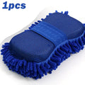 1/2Pcs Microfiber Chenille Car Wash Sponge Pad Washing Glove Towel Cleaning Kit for Car Care Styling Auto Detailing Accessories