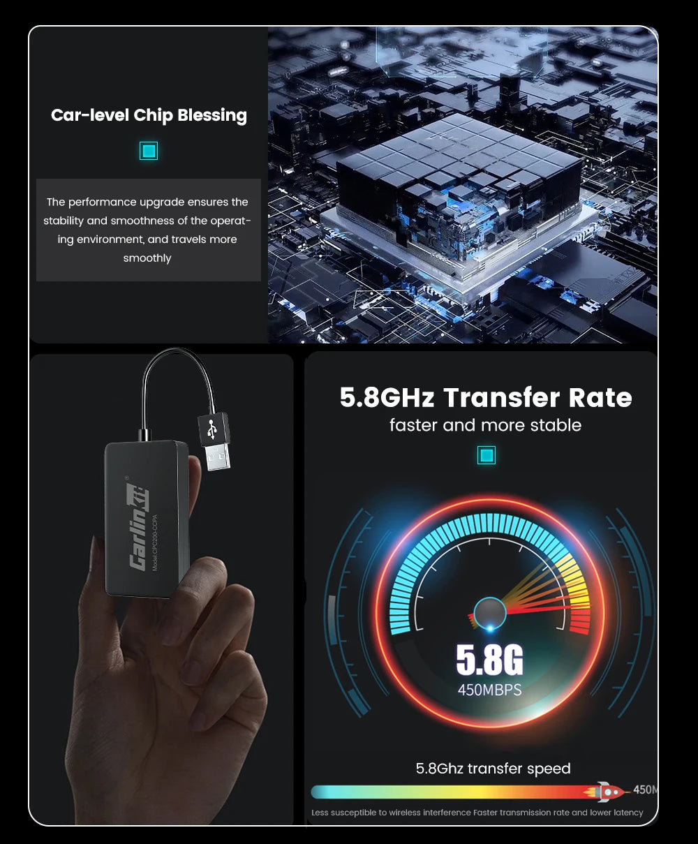 CarlinKit Wired or Wireless CarPlay Adapter USB Android Auto Dongle for Android Car Multimedia Mirrorlink Waze Spotify Autokit