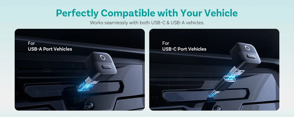 OTTOCAST Mini Pico 2in1 Wireless CarPlay Wireless Android Auto Adapter Wifi 6.0 Plug and Play Dongle for 98% of the Cars
