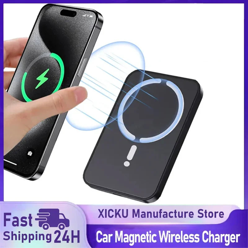 Magnetic Car Wireless Charger Air Vent GPS Phone Holder Stand For Magsafe iPhone 17 16 15 14 13 12 Pro Max Cell Fast Charging