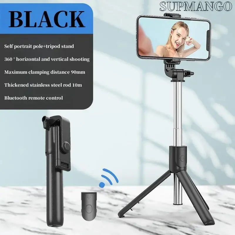 360 Rotation Selfie Stick Tripod Toneof Multi Mode Retractable Camera Pole Mini Cell Phone Selfie Artifact Material