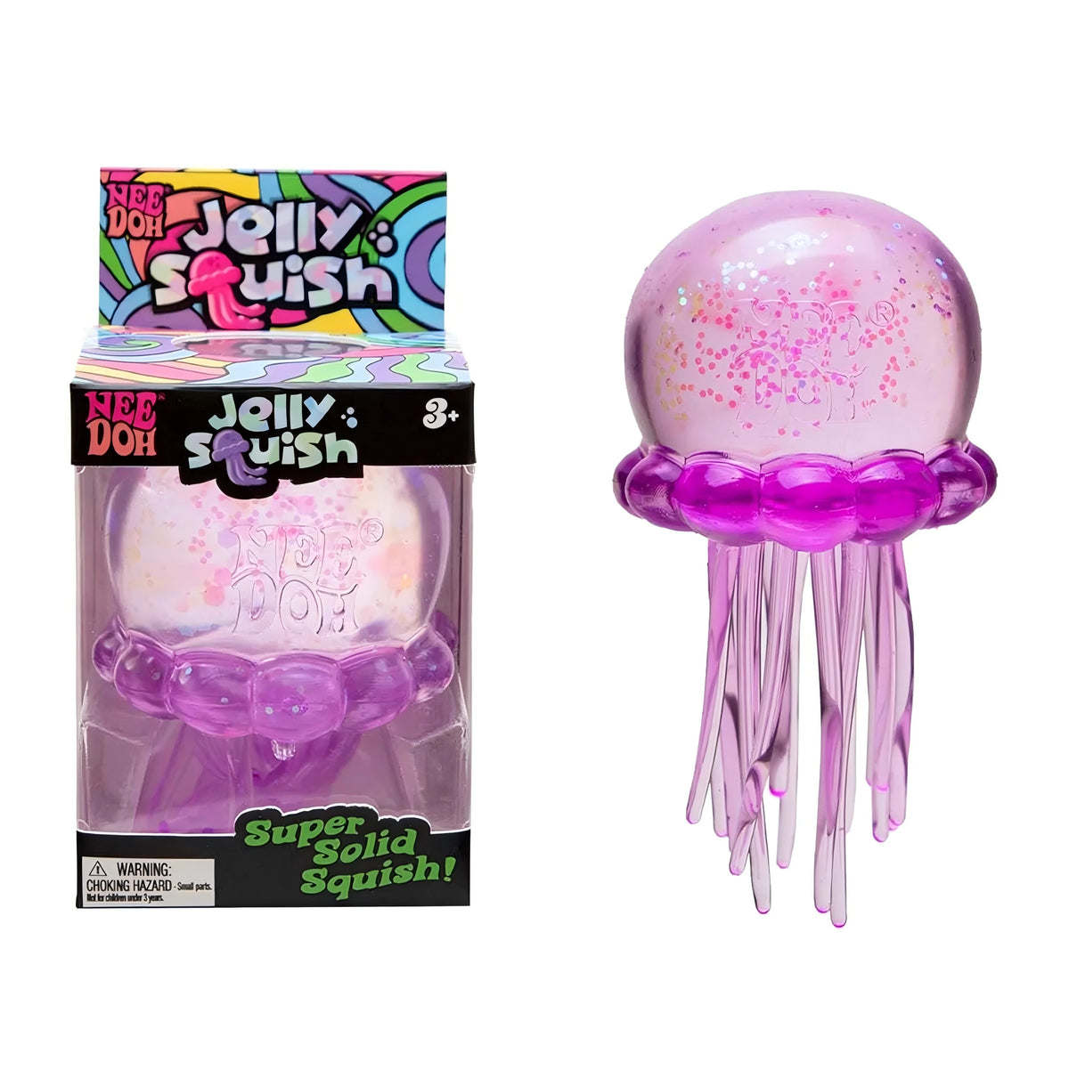 Trending Nee Doh Jellyfish & Cube Squish Toy, Soft Jelly Squeeze Stress Relief Fidget Toy, Sensory NeeDoh for Kids & Adults